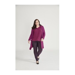 blusa cuello camisero borgoña