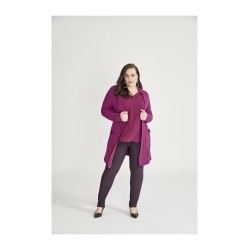 blusa cuello camisero borgoña