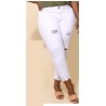 pantalón curvy blanco rotos