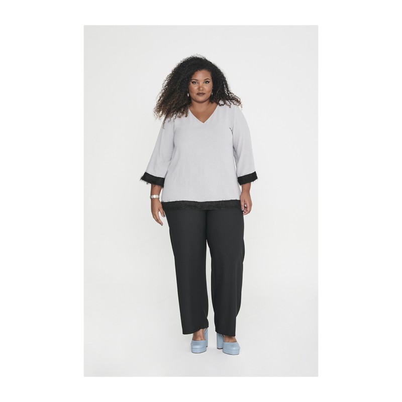 blusa gris