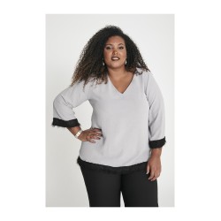 blusa gris