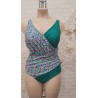 bañador reductor verde cruzado