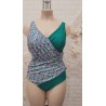 bañador reductor verde cruzado