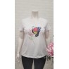 camiseta mariposas blanca