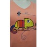 camiseta camaleón coral