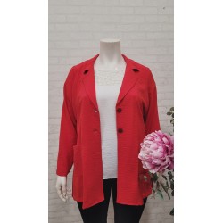 chaqueta fluida roja