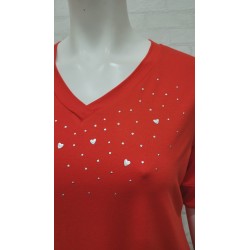 camiseta "love" roja