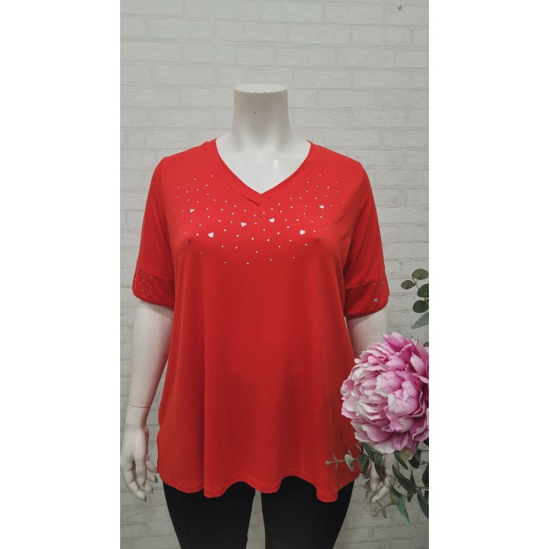 camiseta "love" roja