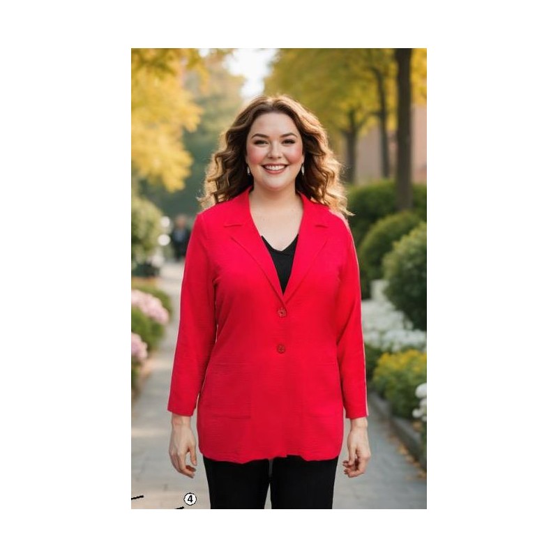 chaqueta fluida roja