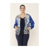 bomber print blue