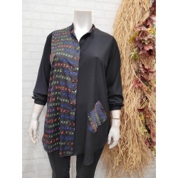 blusa letras multicolores