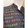 blusa letras multicolores