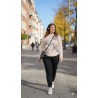 sudadera fashion flower crudo