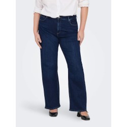 vaquero curvy wide recto azul