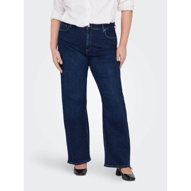 vaquero curvy wide recto azul