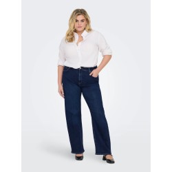 vaquero curvy wide recto azul
