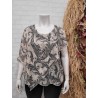 blusa capas estampado mosaicos