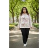 sudadera cremallera rosa estampada