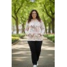 sudadera cremallera rosa estampada