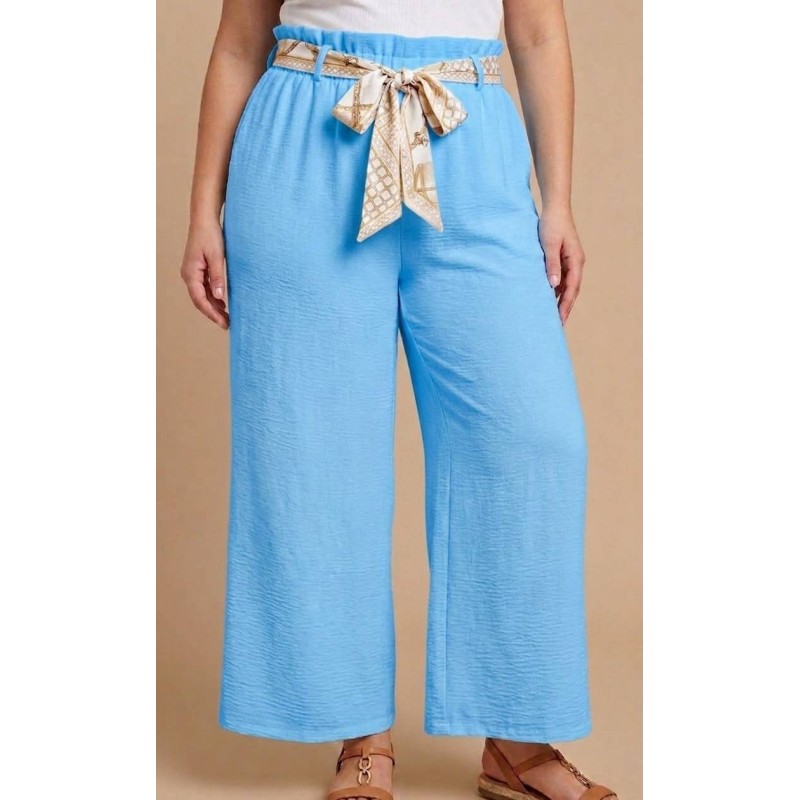 Pantalón lazada celeste