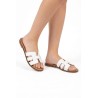 sandalia plana blanca