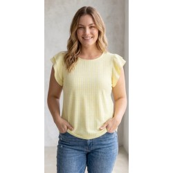 blusa vichy limón