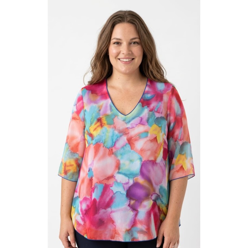 Blusa gasa acuarela