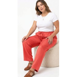 Pantalón bell rojo anaranjado