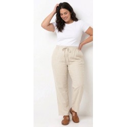 Pantalón bell beige