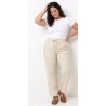Pantalón bell beige