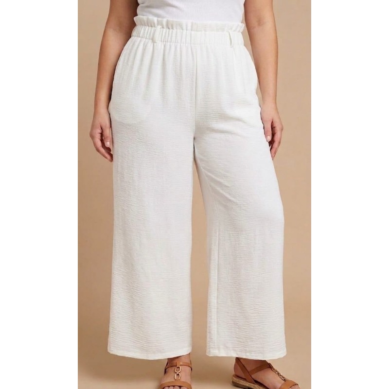 Pantalón tobillero blanco
