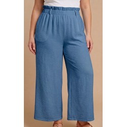 Pantalón tobillero celeste