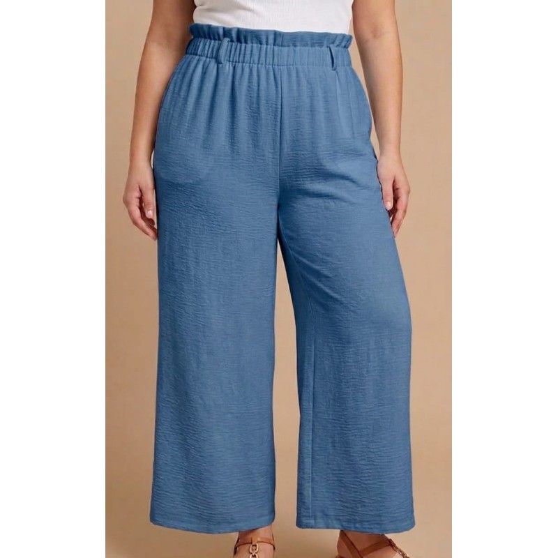Pantalón tobillero celeste