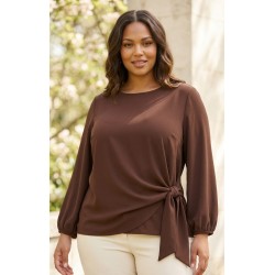 blusa lazo marrón
