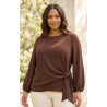 blusa lazo marrón