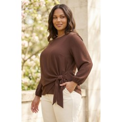 blusa lazo marrón