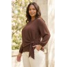 blusa lazo marrón
