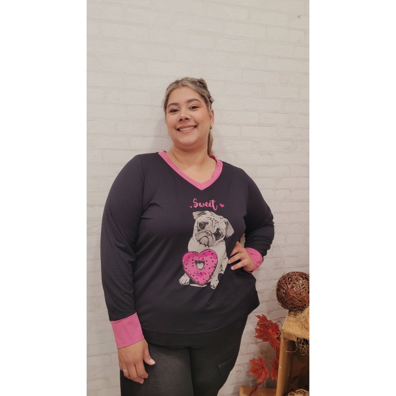 Camiseta carlino pink