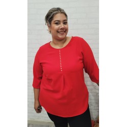 blusa cuore roja