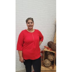 blusa cuore roja