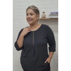 blusa cuore negra