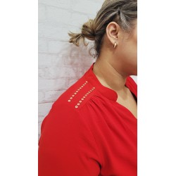 blusa chapas roja