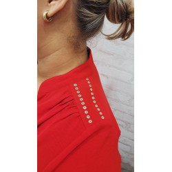 blusa chapas roja