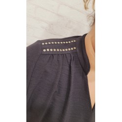 blusa chapas negra